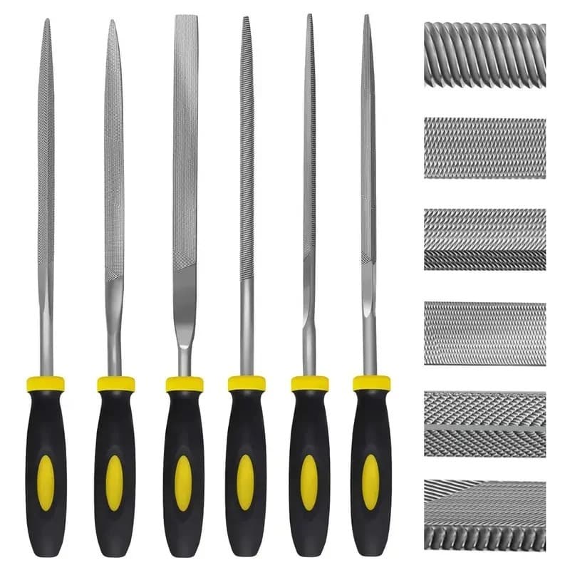 Kit Profissional 6 Peças Jogo de limas Agulha 140mm Afiar Polir Artesanato Marcenaria Ferramenta