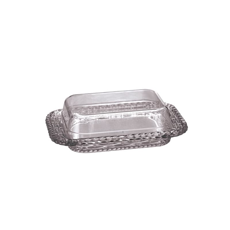 Porta Manteiga Manteigueira Decorada Cristal ou Fume