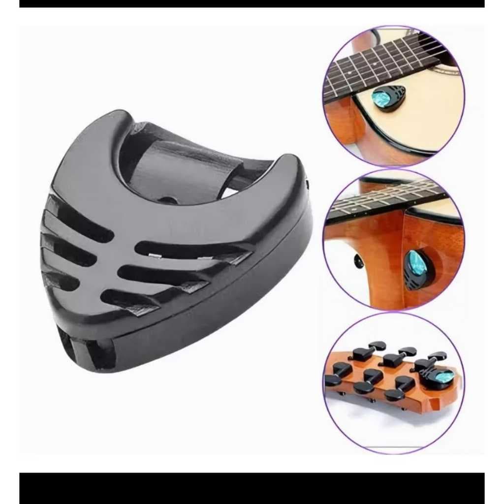 Kit Porta Palheta com 3 palhetas diversas para violão guitarra ukulele
