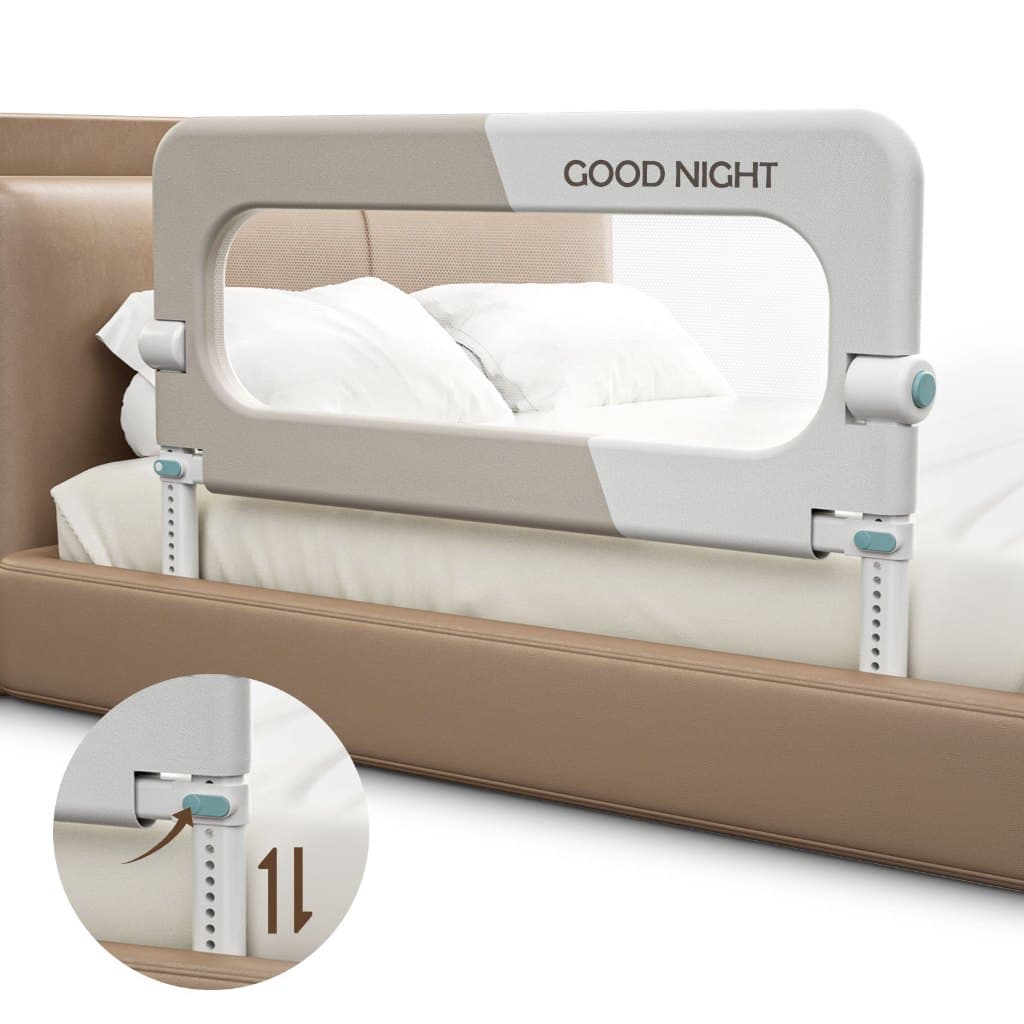 Grade De Cama Proteção Infantil Idosos Bebê Formato Em U com Tela de Segurança