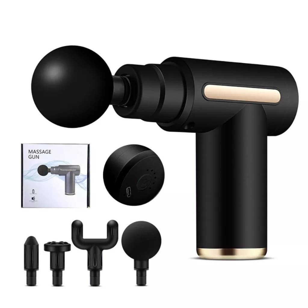 Pistola de Massagem Profissional PortÁtil Sem Fio Massagem Muscular Profunda Intensidade Ajust¡vel e Recarreg¡vel
