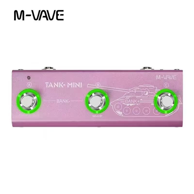 M-VAVE Tank Mini Pedal de efeitos múltiplos para guitarra/baixo com suporte para gravação IR e OTG, efeitos integrados