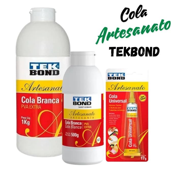 Cola Branca, Bisnaga Pva Extra Artesanato 17g/500g/1kg Tekbond