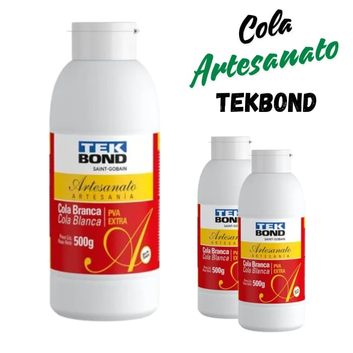 Tek Bond - 500g Cola Branca PVA Extra para Artesanato