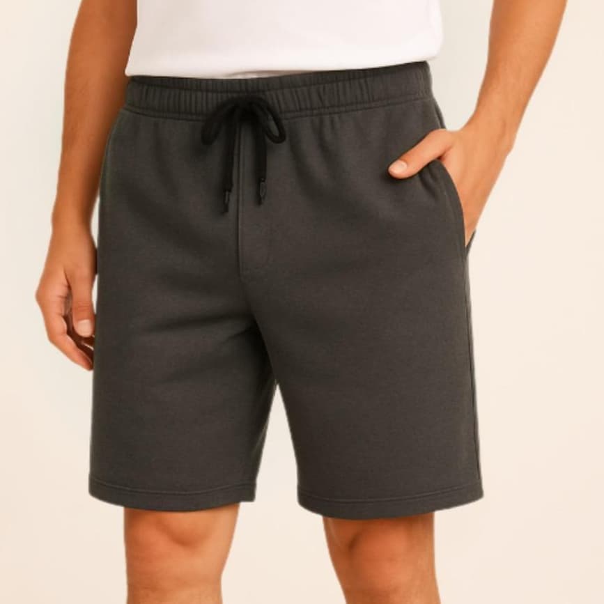 Bermuda Moletom Masculina Com Bolso Lateral Cordão De Ajuste Short Academia Treino Caimento Solto