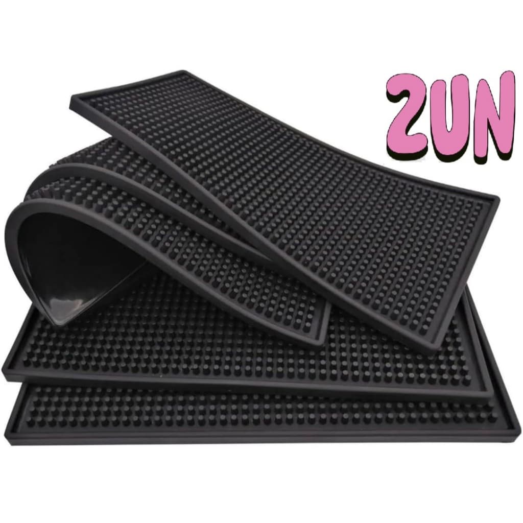 Kit 2 Tapete Escorredor De Louça Porta Pratos Copos Bar Bebidas Organização - 30x15cm