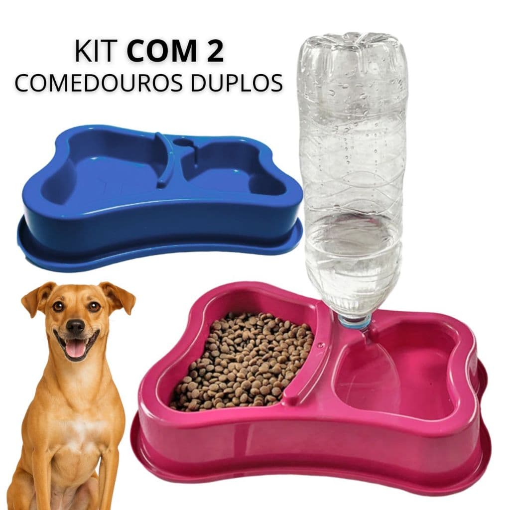Comedouro Duplo Anti Formiga Pet Bebedouro Automático Suporte Para Garrafa Comedouro Para Cachorro Gato Coelho