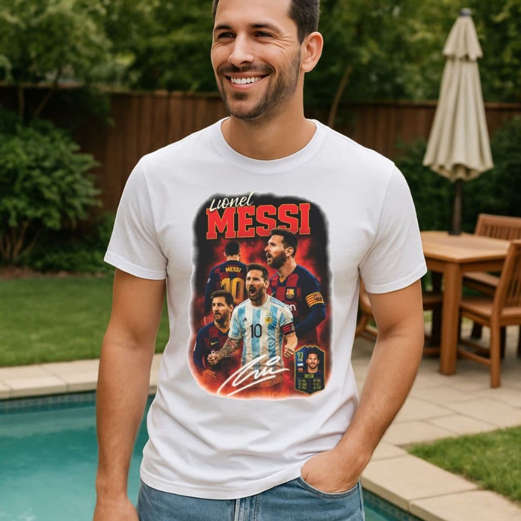 Camiseta Masculina Lionel Messi Futebol Craque 100% Algodão
