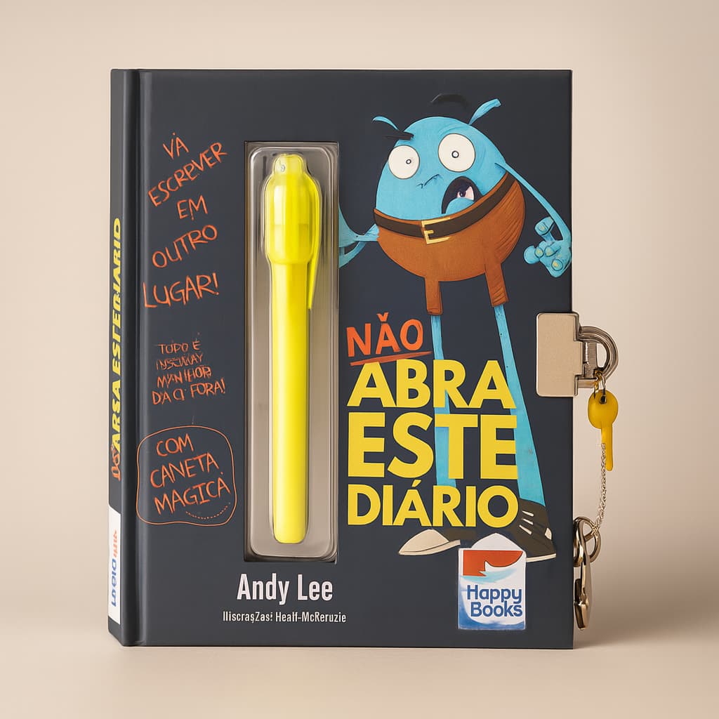 Livro Infantil Não Abra Este Diário Capa Preta
