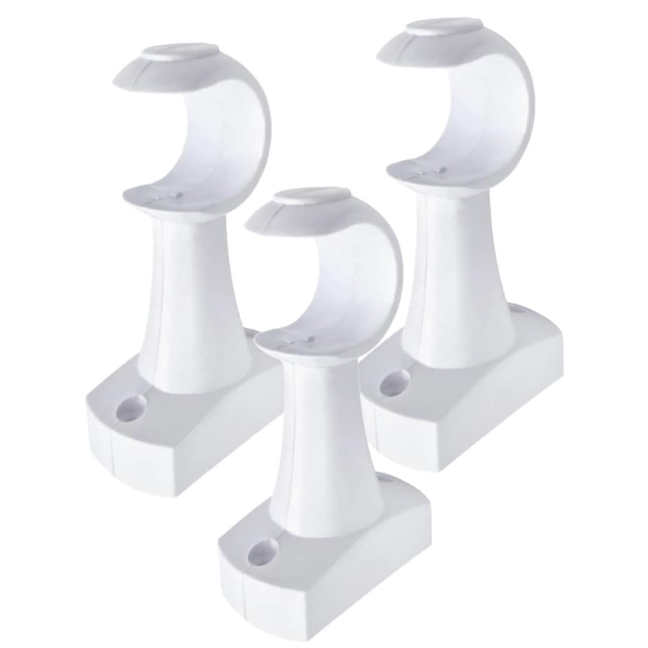 Suporte Para Varão De Cortina Simples Kit 3 Peças - 19mm