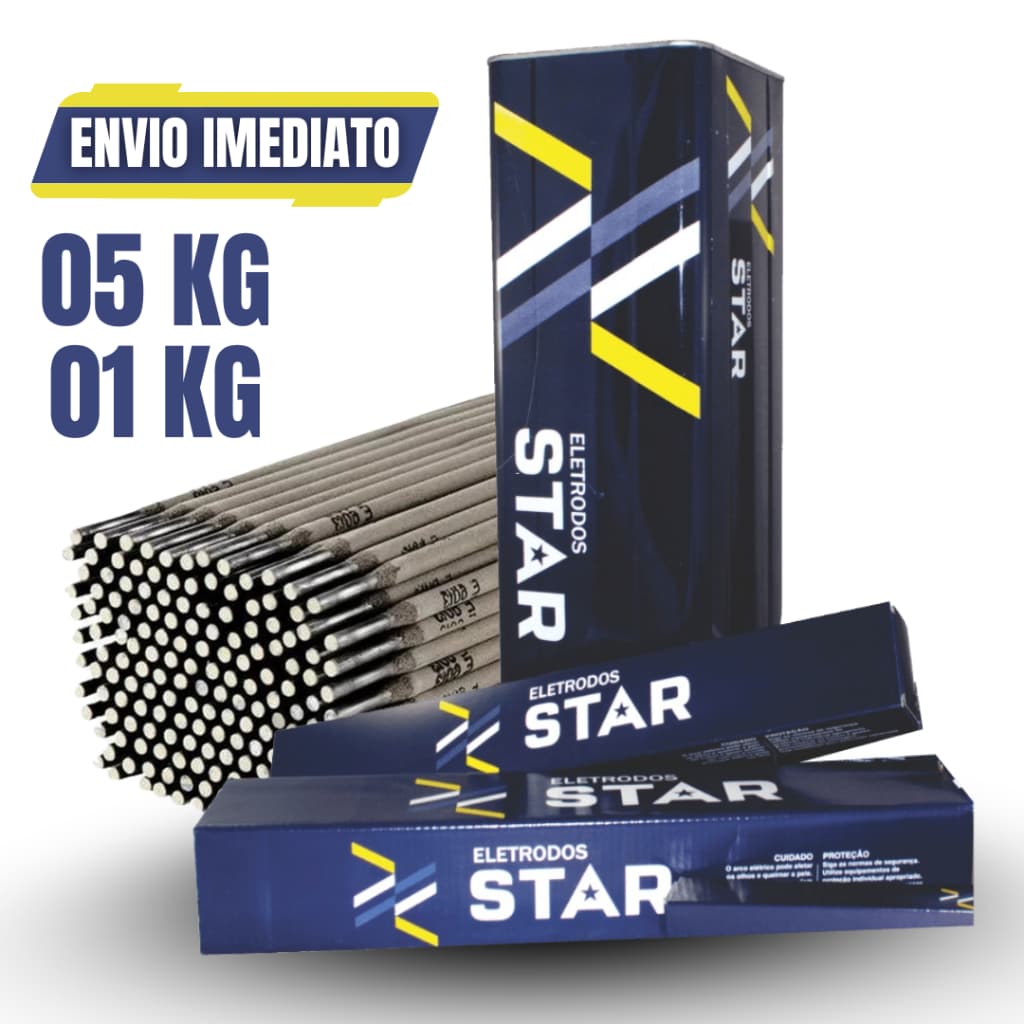 5KG Eletrodo 6013 Revestido Cinza 3,25MM Profissional Para Solda Soldador - Tradestar
