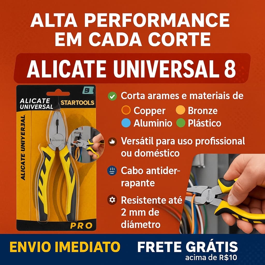 🔧 Kit Jogo 3 Alicates Profissional com Cabo Emborrachado – Universal, Corte e Bico 💥