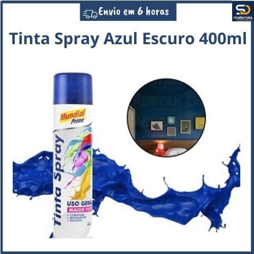 Tinta Spray Multiuso Mundial Prime 400ml - Azul Escuro