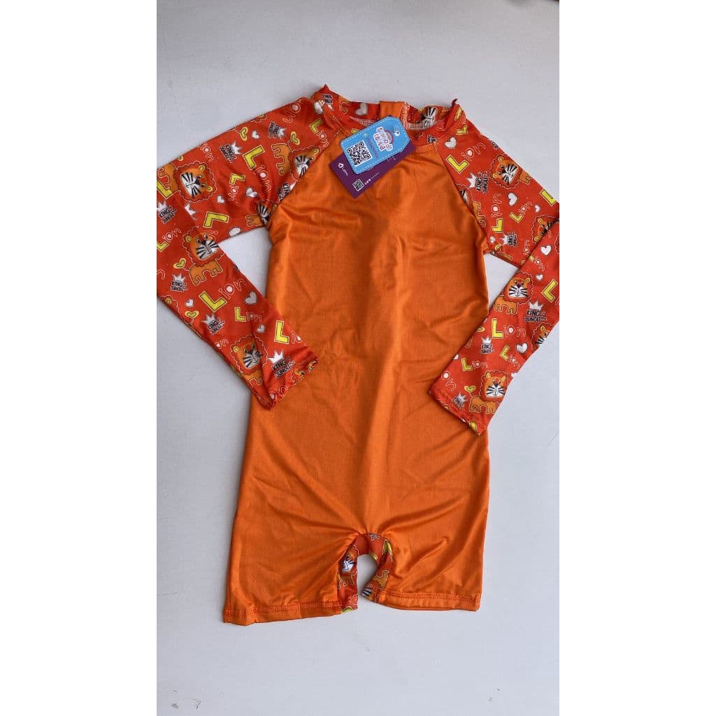 Macacão De Banho Moda Praia Masculino Com Proteção Uv 50+ Confortavel e Quentinho! Veste 5/7 Anos
