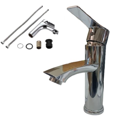 Torneira Misturadora Lavabo Banheiro Monocomando Agua Quente E fria INOX