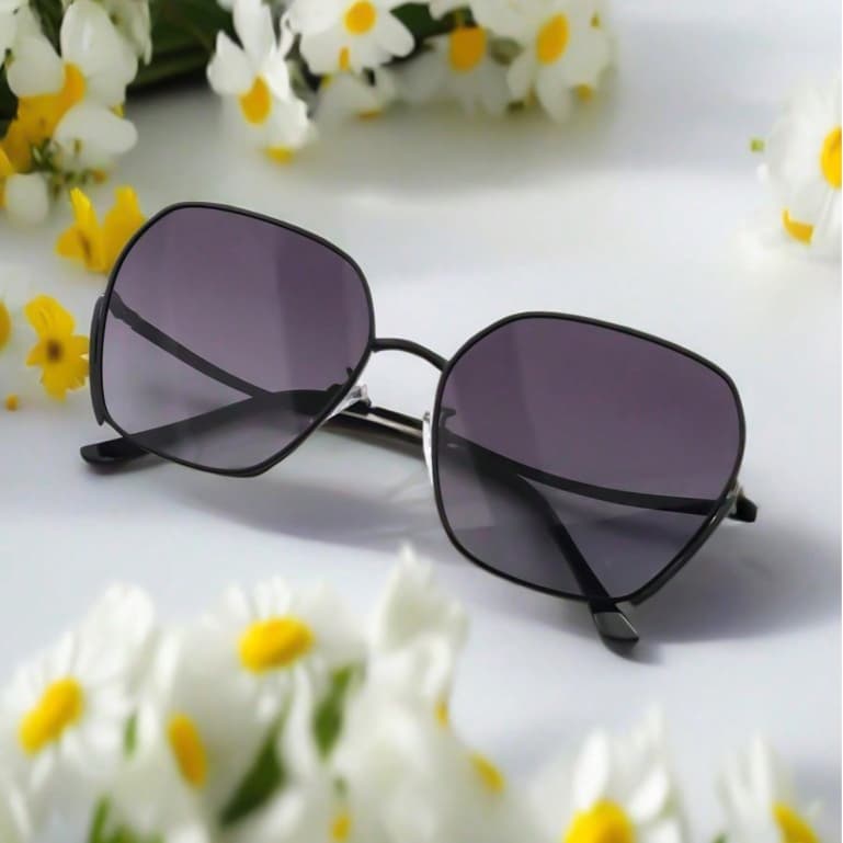 Óculos de sol femininos da moda grande armação quadrada irregular