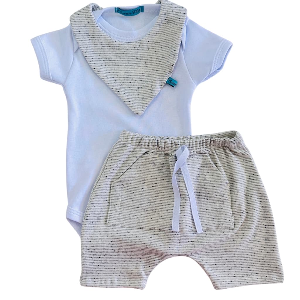 Conjunto Roupa Moda Bebê Menino Roupinha Body e Bermuda Modinha infantil Luxo Conjuntinho Masculino