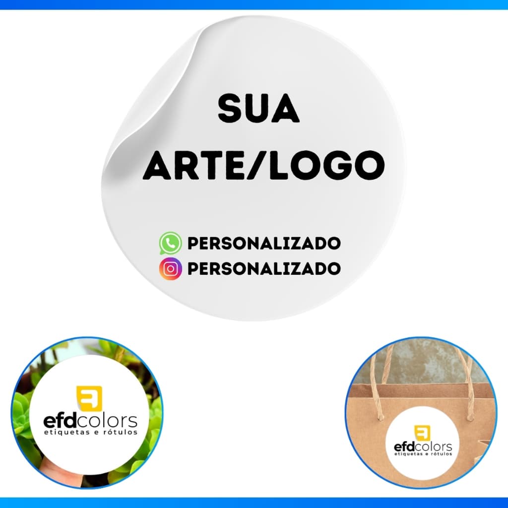 100 Unidades Tamanho de 3 a 5 centímetros Etiquetas Adesivas Adesivos Personalizados Vinil Redondas