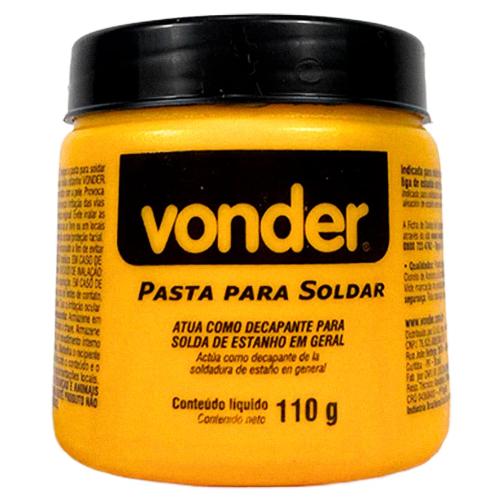 Pasta Para Soldar 110 Gramas Vonder Soldagem Com Precisão - Pasta para esmerilhar válvulas, fina
