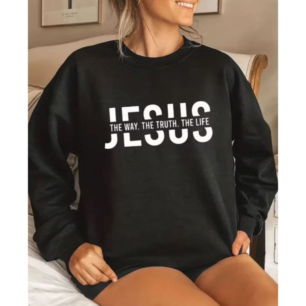Moletom Careca Jesus The Way Gola Redonda Casaco Feminino Masculino Flanelado Unissex Inverno