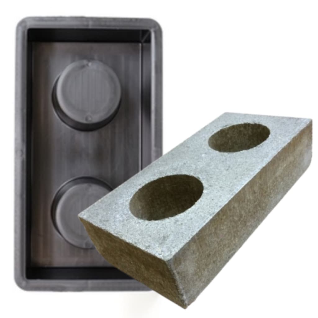 Base Forma Matriz p Bloco Concreto 2 Furos Tijolo Ecológico Estrutura Parede Muro Cimento