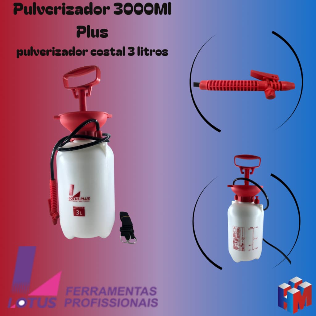 Pulverizador E Borrifador Manual 3l Lotus branco vermelho  4041