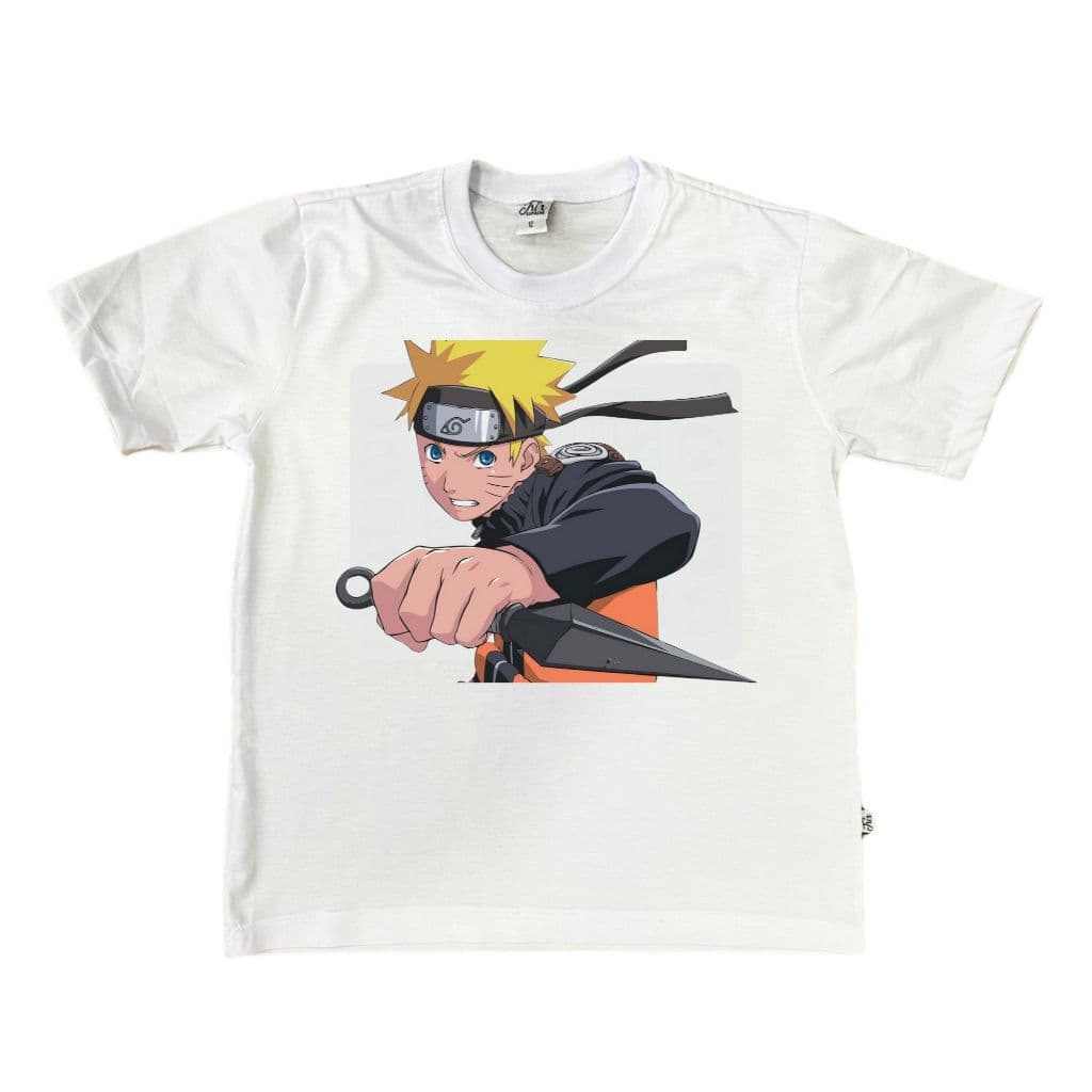 Camiseta tema Naruto infantil e adulto