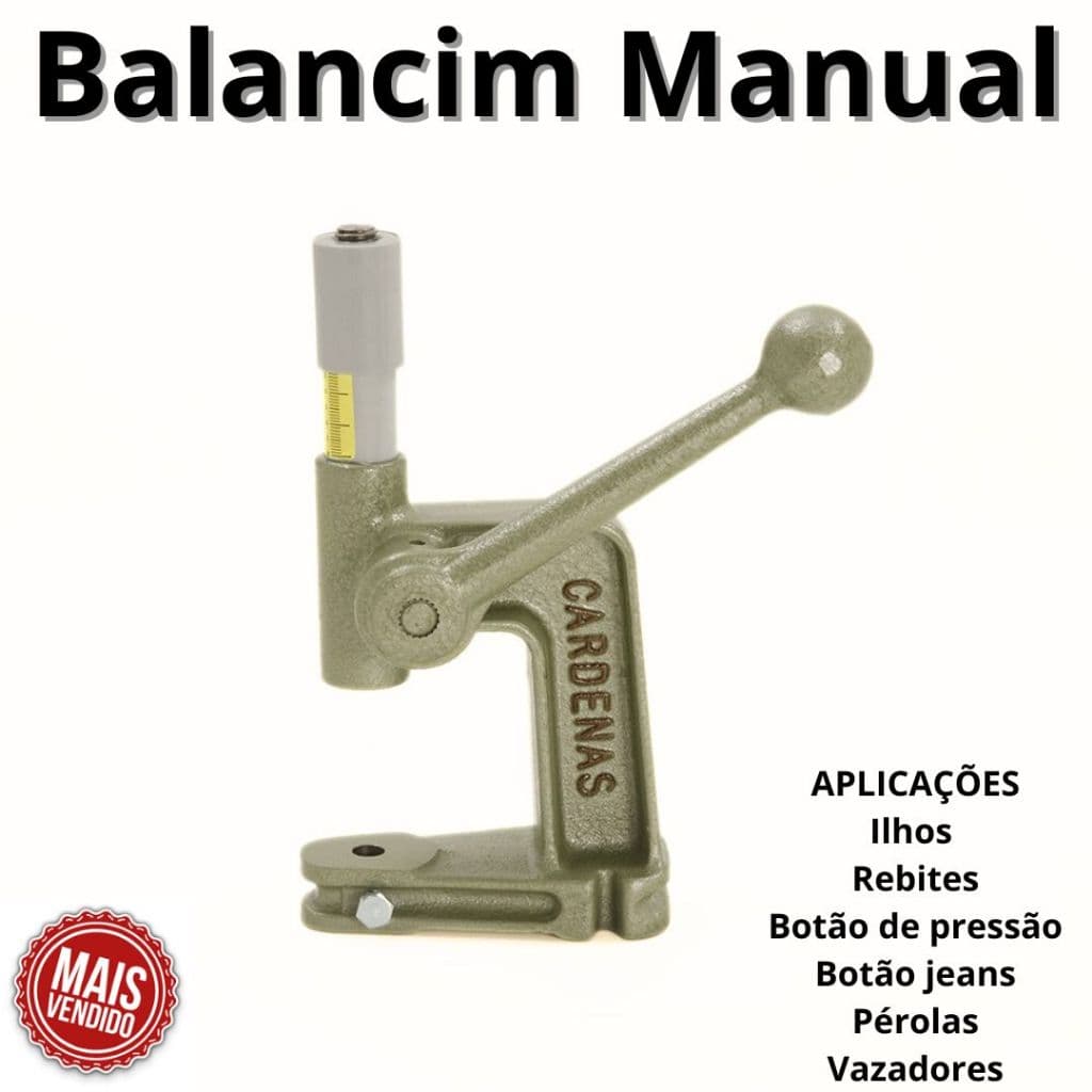 Maquina Balancim 100 / Prensa Manual / Maquina de aplicar botões e rebites/Balancim Manual e Suporte