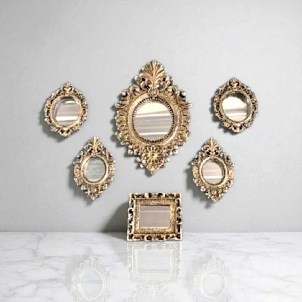 Kit de Mini Espelhos em Resina, Espelhos Pequenos para Decoração, Diferentes quantidades por kit