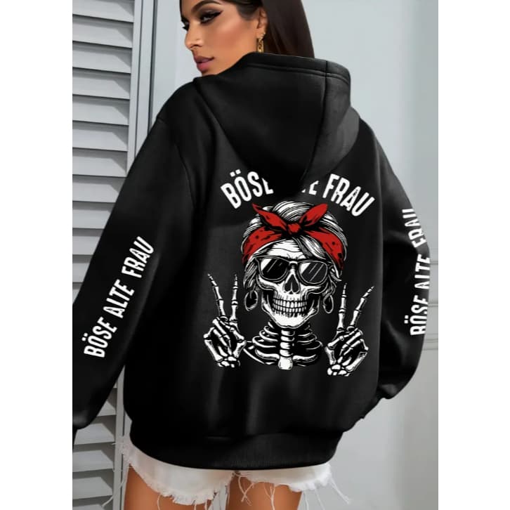 Moletom Blusa de Frio Caveira Paz Amor Velha Mal Casaco Blusao Streetwear