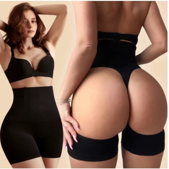 Cinta Modeladora Com Furo 4 Barbatana Shorts Levanta Empina Bumbum Short Modelador Alta Compressão Perda De Zero Barriga