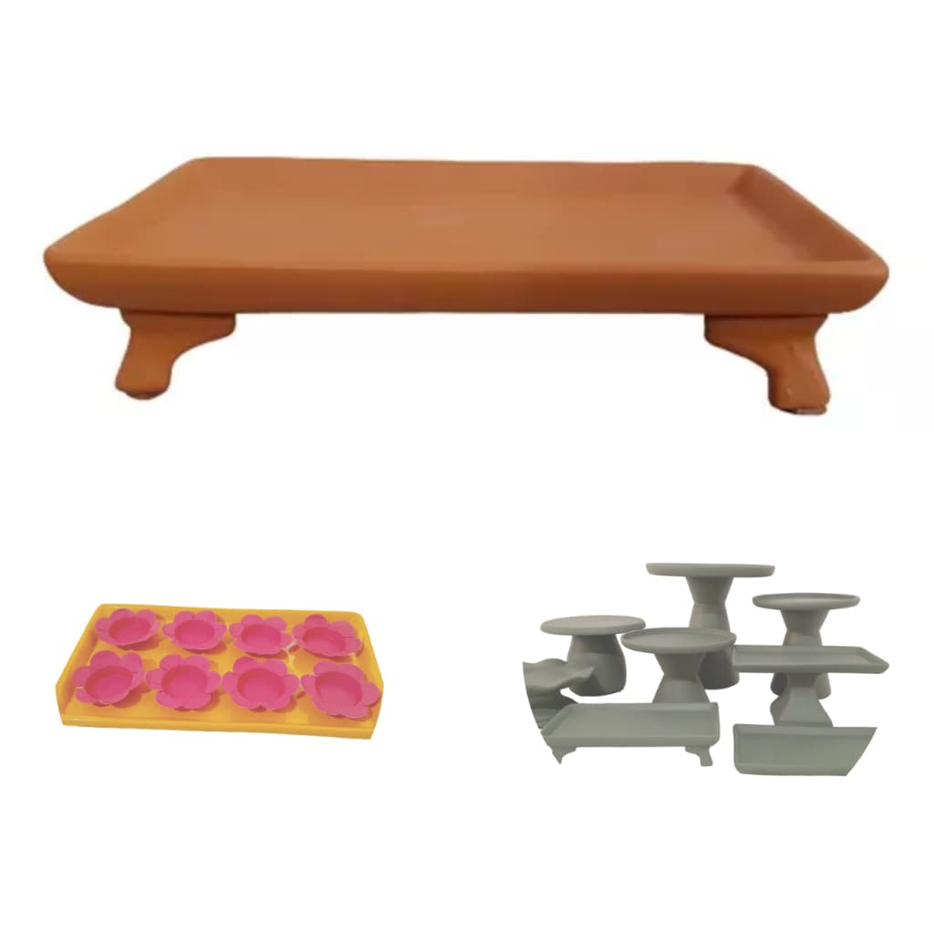 Mini bandeja travessa decorativa cerâmica louça porcelana com pés decoração porta doce doceira festa