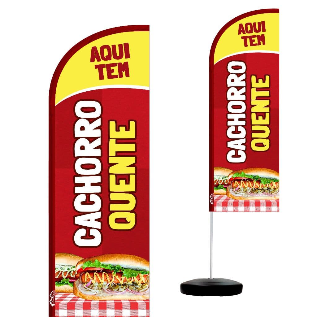 Wind Banner Completo 2,10m Cachorro Quente