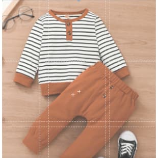 conjunto para bebê, body e calça, unissex - tecido de algodão