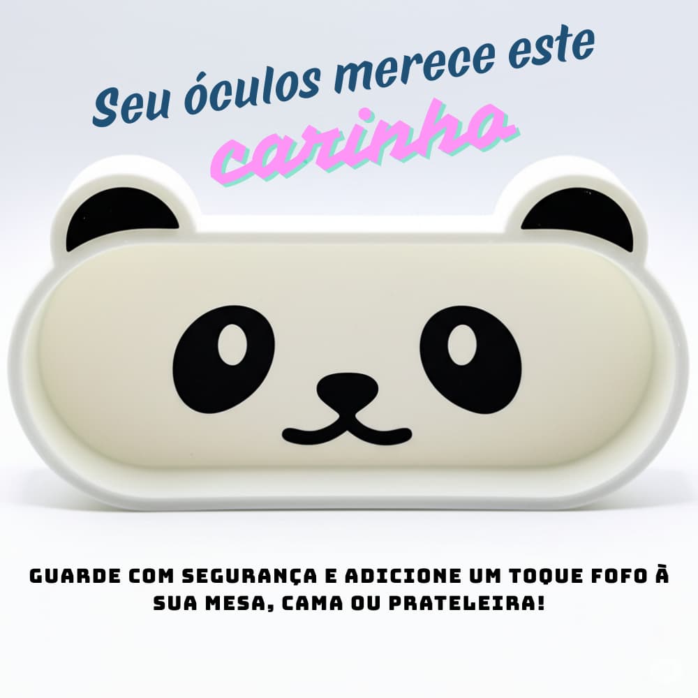 Porta Óculos Urso Panda – Criativo, Funcional e Super Fofo!
