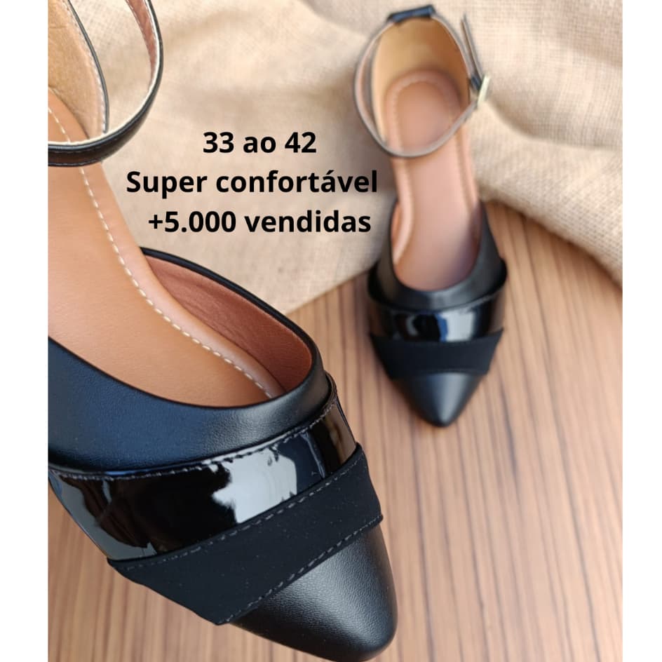 Sapatilha feminina Salomé Bico Fino sandalia feminino– Super Confortável do 33 ao 42