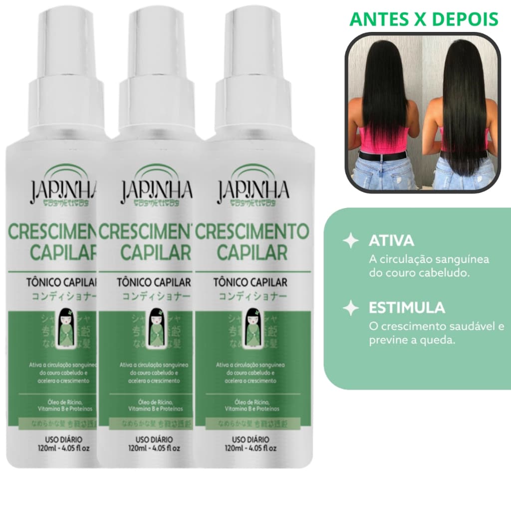 Tônico Crescimento Capilar | Perfeito Para Cabelo & Barba! | Japinha ⛩️