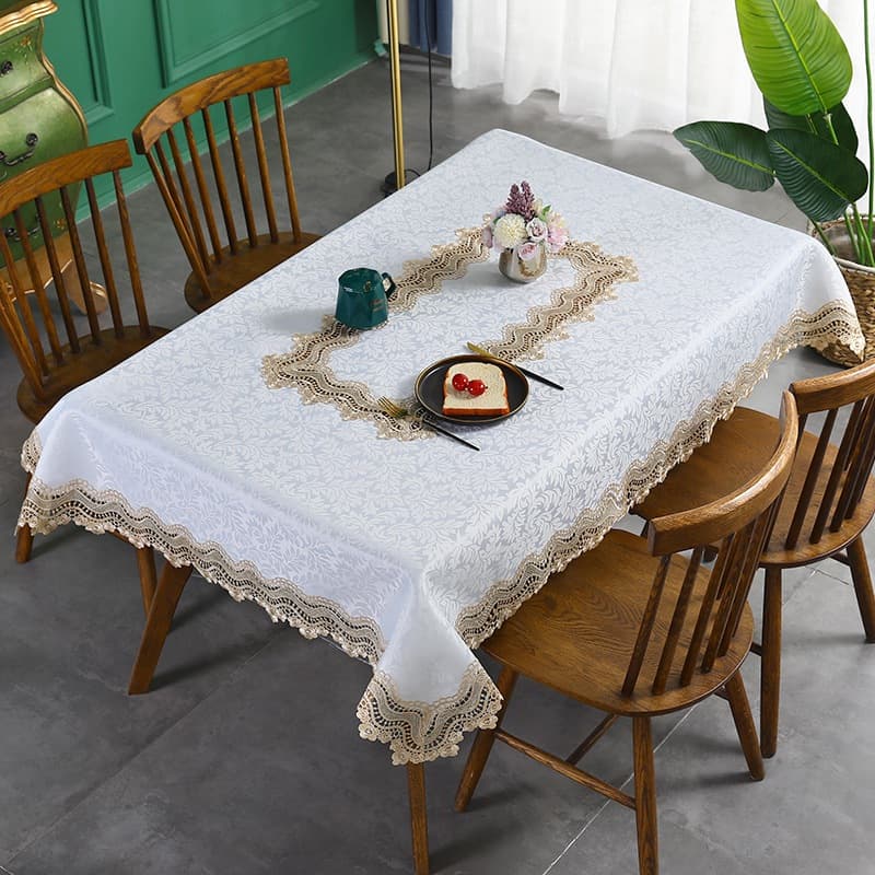 Toalha De Mesa Bordado De Grip 150cm x 220cm Linha Premium/6 Cadeiras