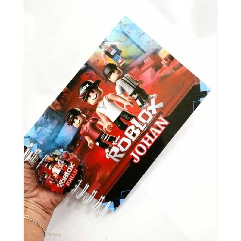 Livro de Colorir Roblox Capa Dura Personalizado com Nome Espiral de ferro