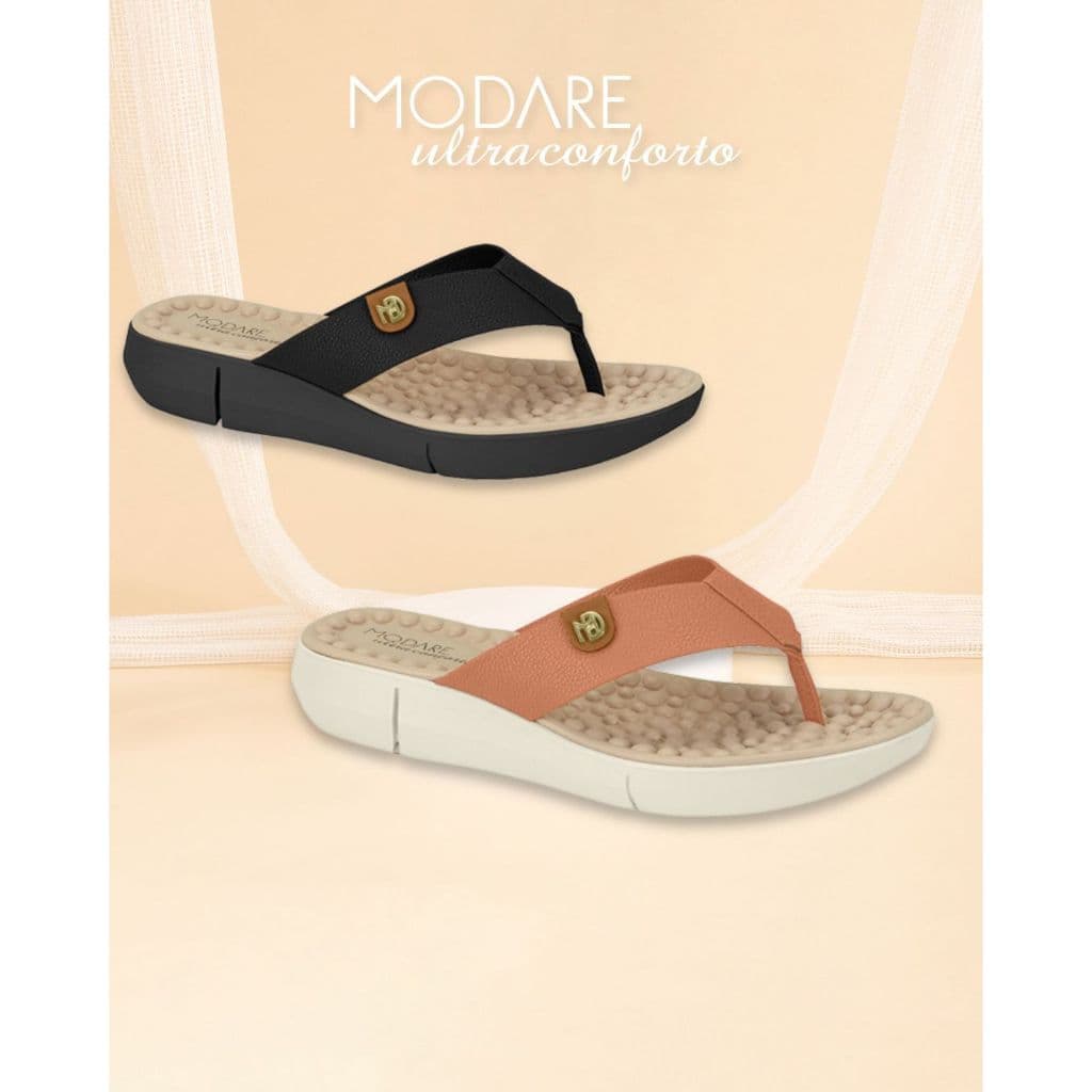 Chinelo Feminino Ortopédico Modare Ultraconforto Massageador Esporão
