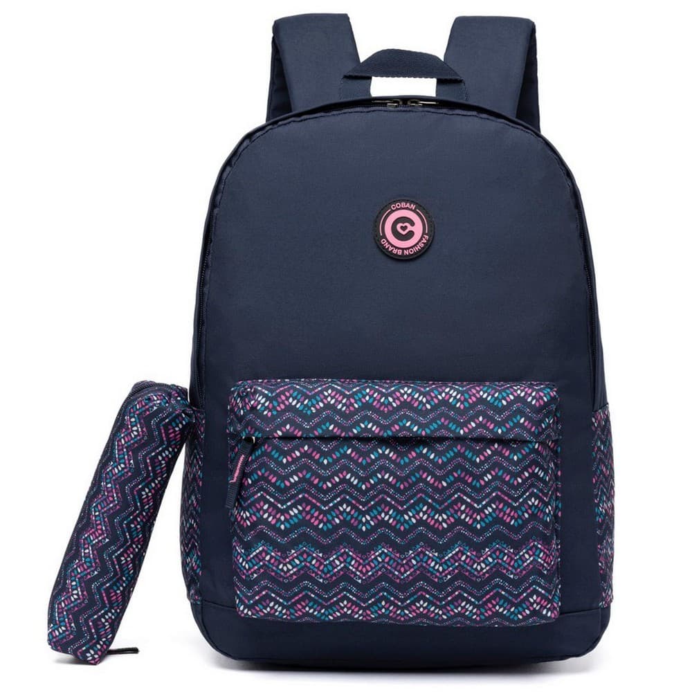 Kit Mochila Coban Estojo Faculdade Escolar 15 L