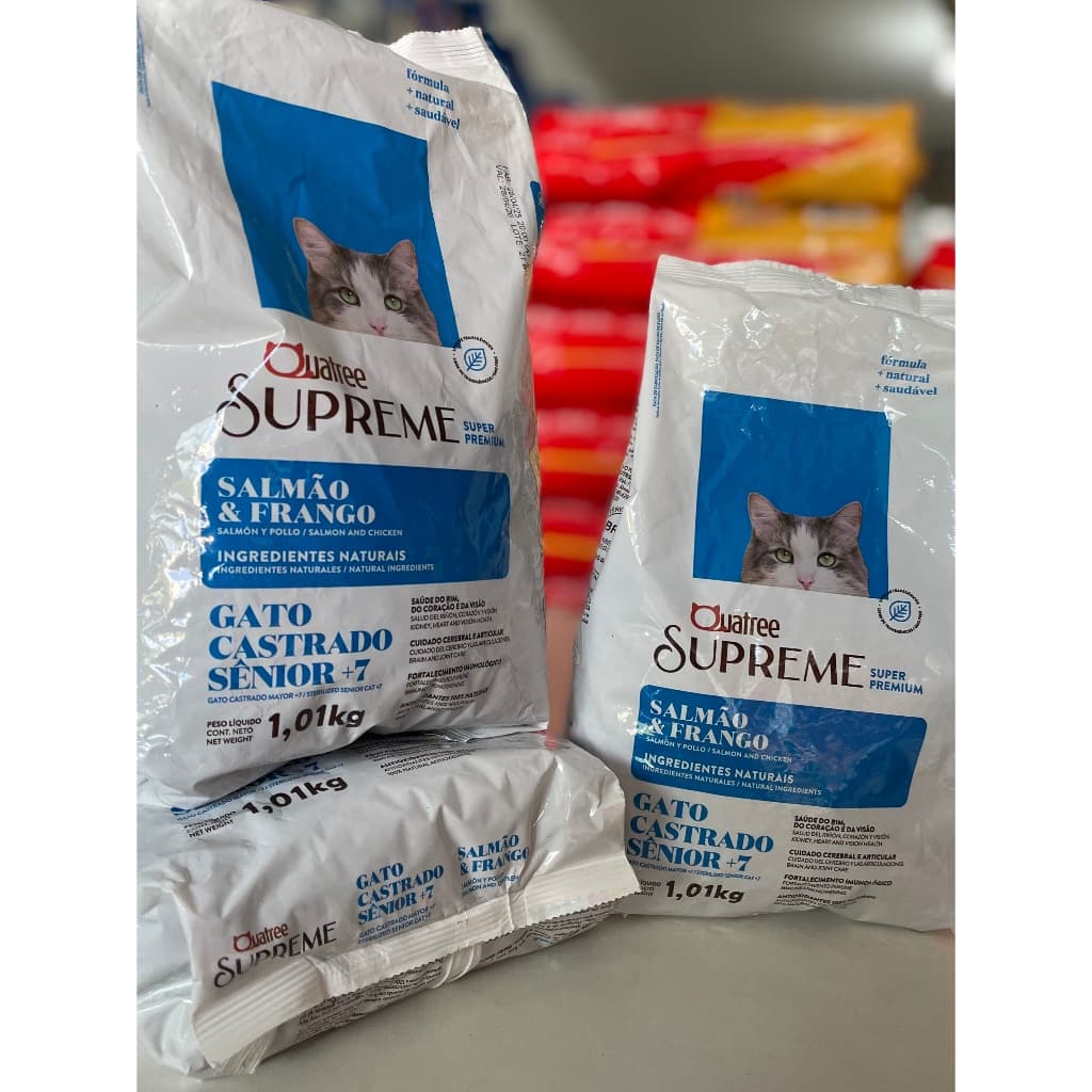 Quatree Supreme Gatos Castrados Sênior +7 anos 1,1kg