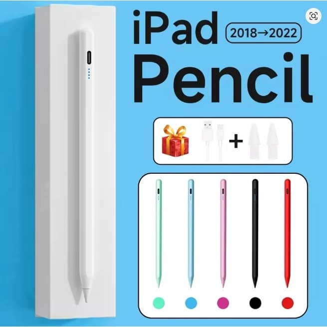 Caneta Touch Para iPad Stylus Pencil Palm Rejection rejeição de palma 2 pontas extras ipad air e pro