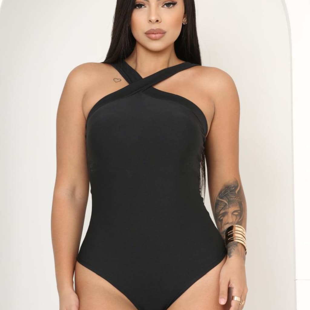 Body Feminino Gola Cruzado Suplex Com Bojo