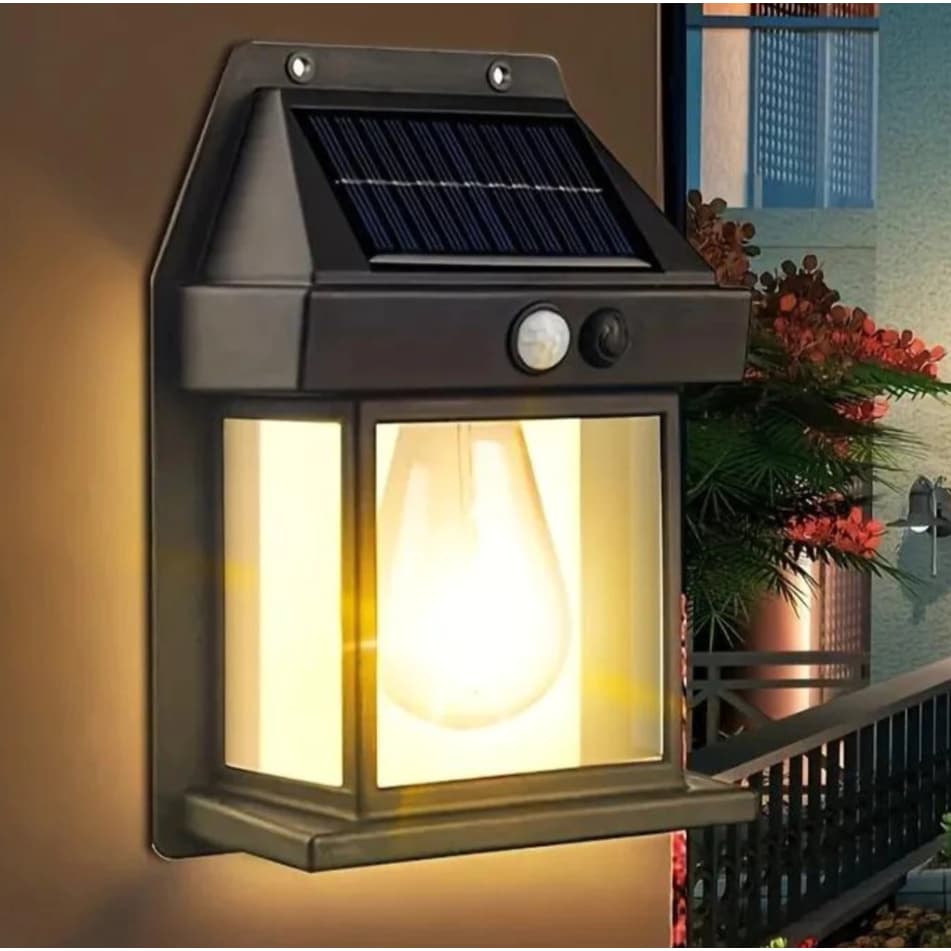 Luminária Luz Solar A Prova D'água Sensor De Presença