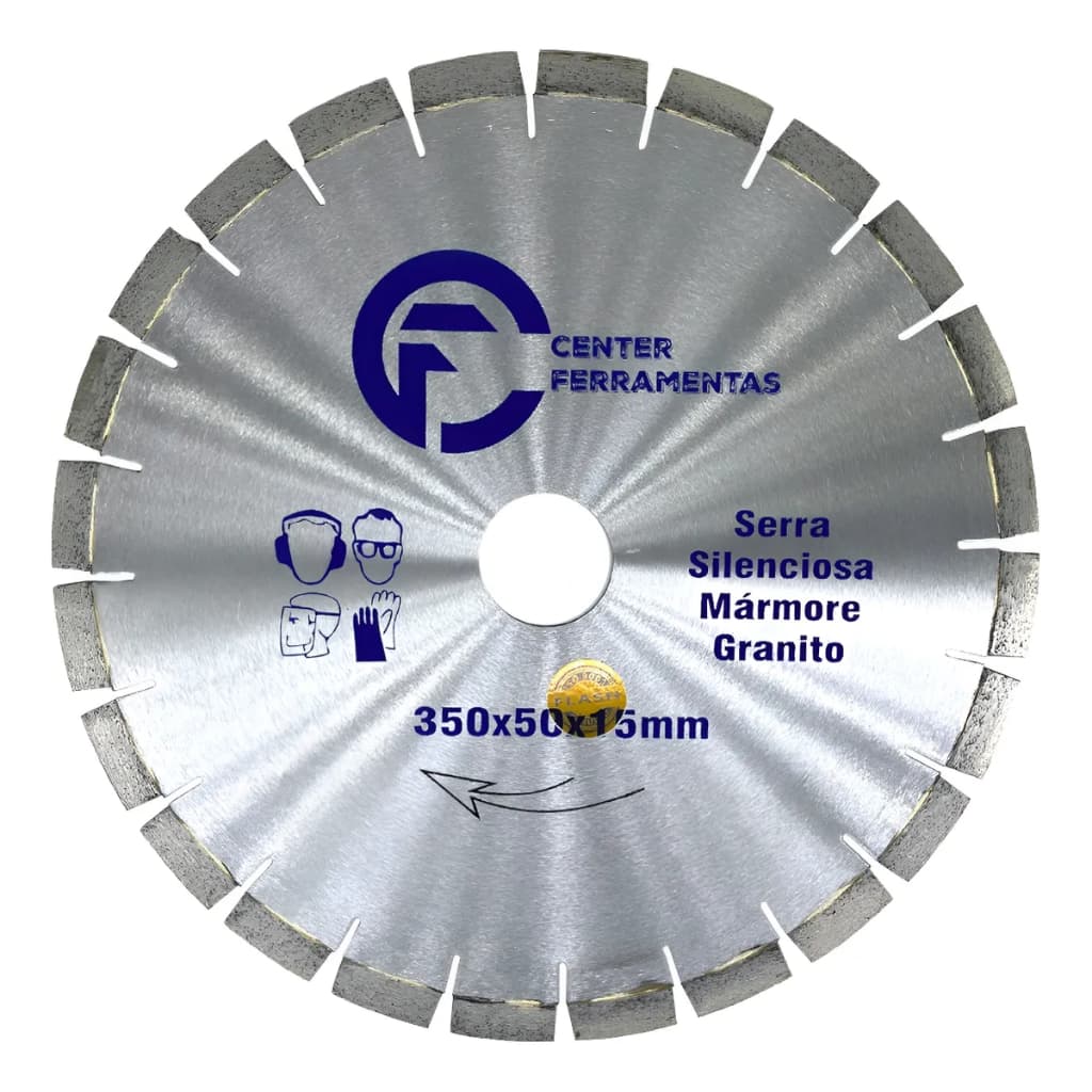 Disco Serra Diamantada Silenciosa 350mm Granito Marmoraria