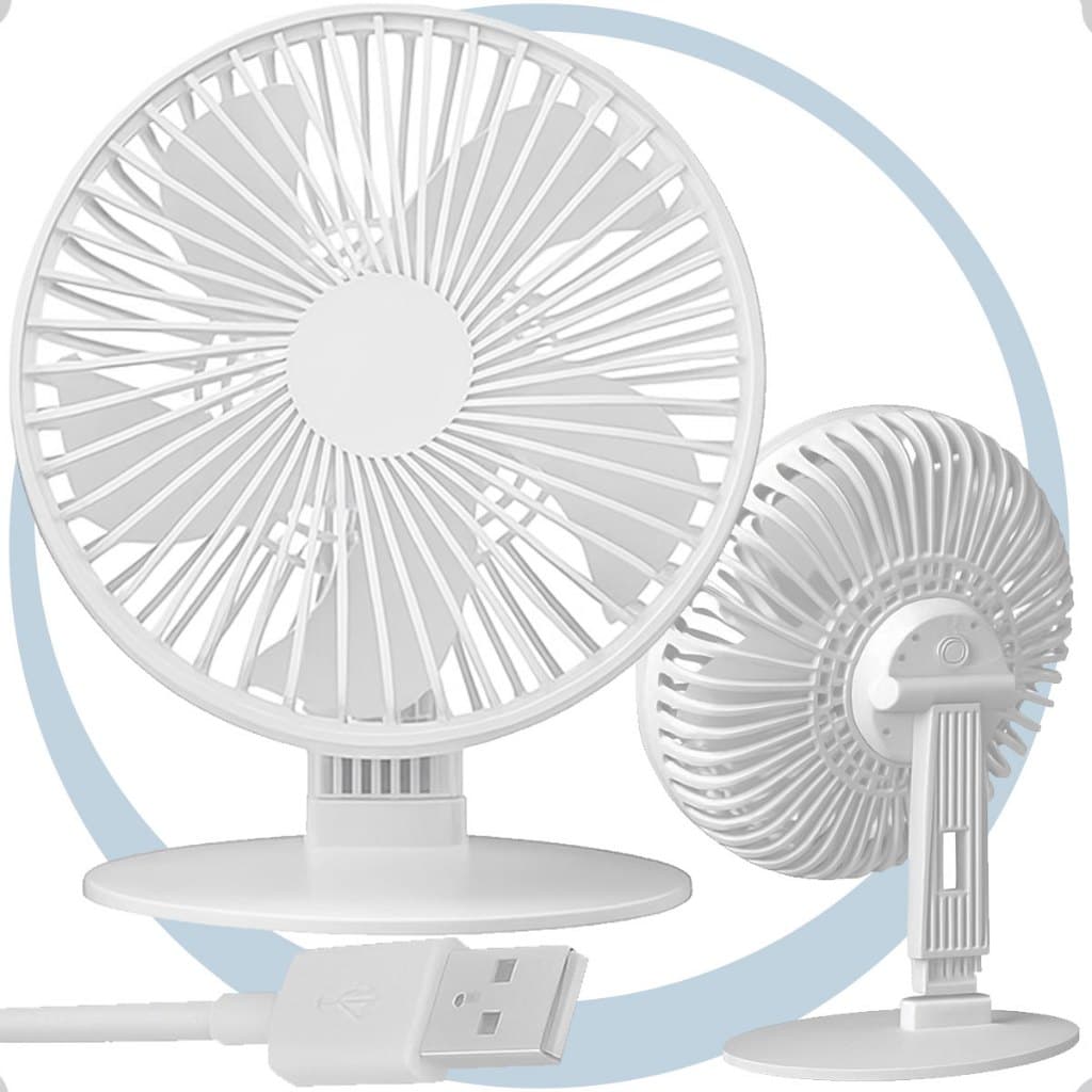 Ventilador Mesa ajustável USB grande Potente e Silencioso 5 pas Versátil Design Diferenciado Forte