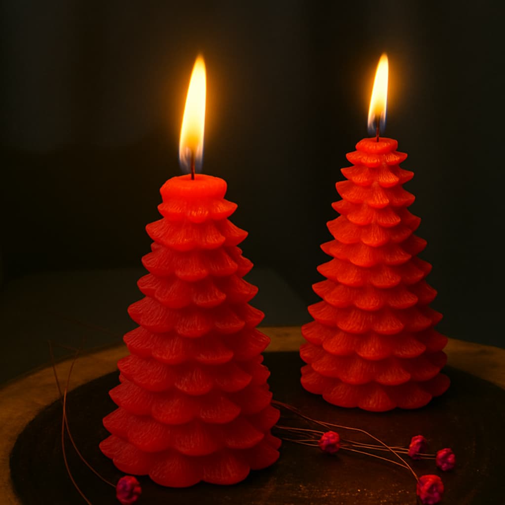Vela Pinheiro Decorativa Natal Festa Casamento Aromática Luxo Lembrancinha Premium