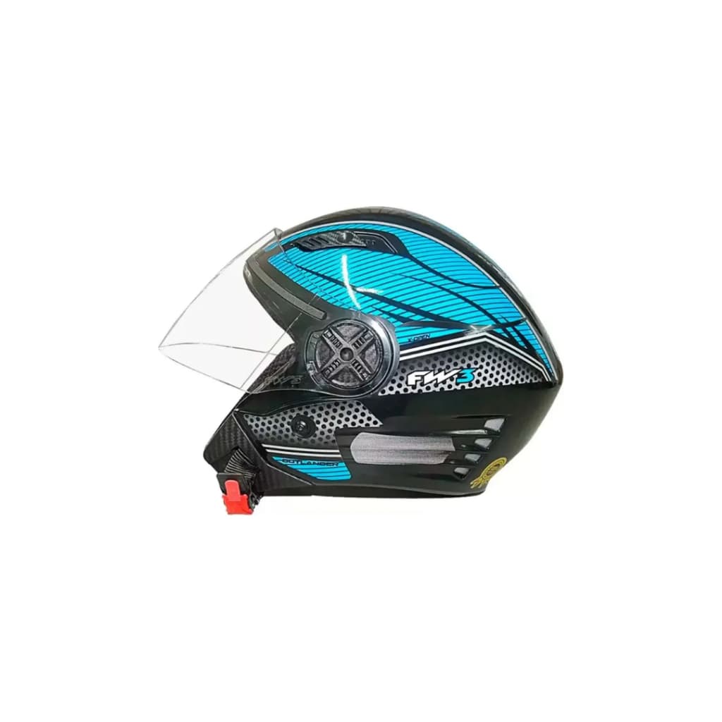 Capacete Com Viseira Cristal X-open Colorido FW3 Motoqueiro