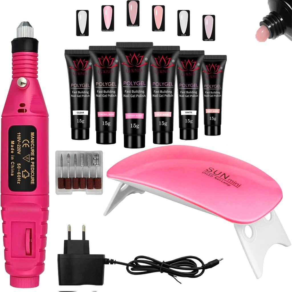 KIT POLYGEL + LIXADEIRA  DE UNHA + CABINE SUN